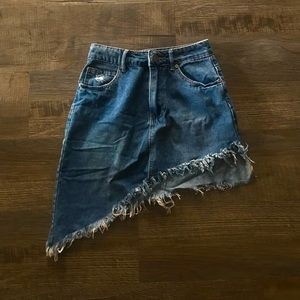 Cotton on Asymmetrical Mini Denim Skirt